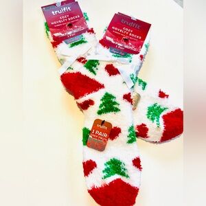 2 Pairs of TruFit Cozy Christmas Tree Socks